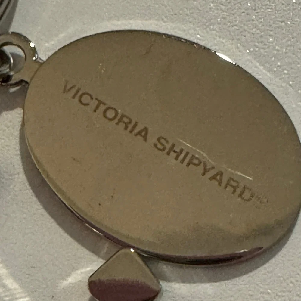 Victoria Shipyards‎ Keychain Blue Anchor Charm Souvenir Nautical Travel